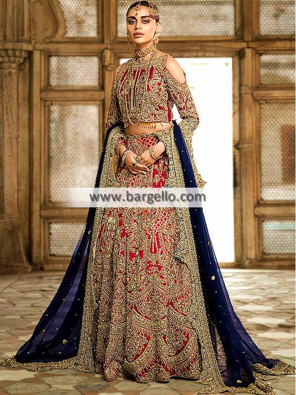 Pakistani Designer Lehenga Skirt USA Sunnyvale California Shazia Kiyani Azul Collection Lehenga Skirt