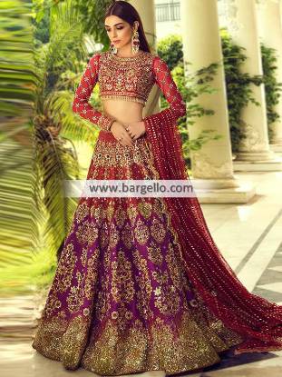 Traditional Bridal Lehenga Milton UK Nomi Ansari Kunda Bridal Lehenga