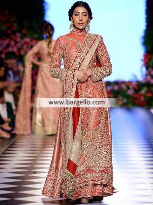 Pakistani Bridal Sharara Cambridge London UK Faraz Manan Bridal Sharara Collection