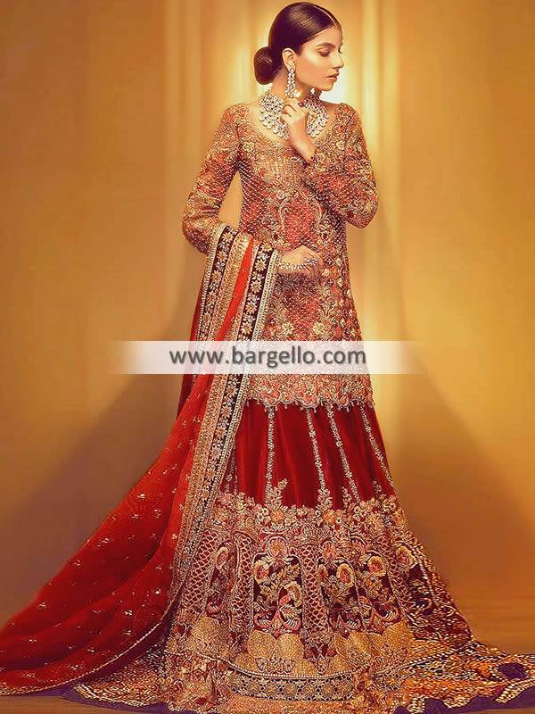 red new pakistani bridal dresses