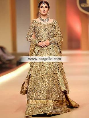 Walima Bridal Dresses Shades of Gold Bridal Dress Wedding Dresses in Golden Color