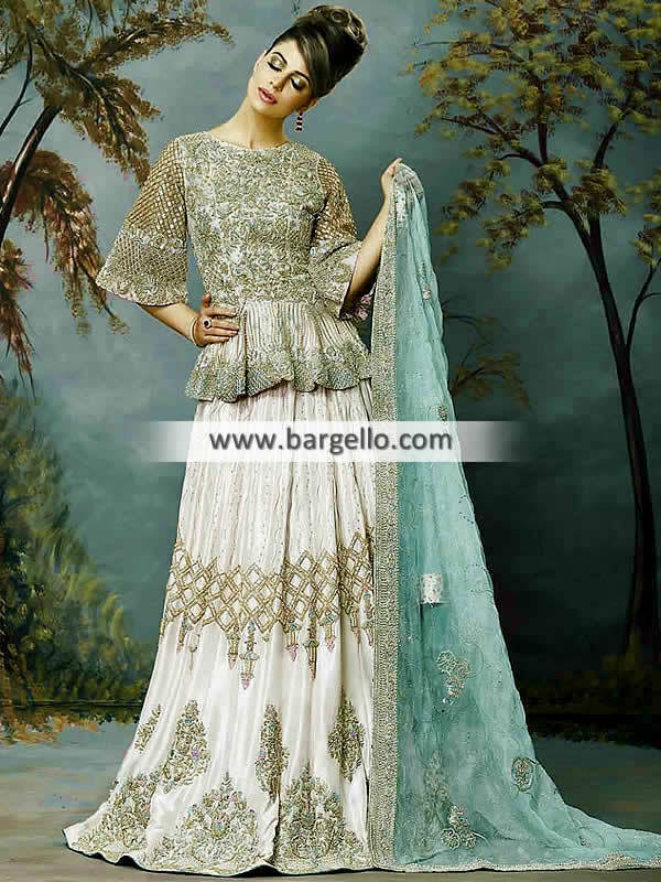 Latest Pakistani Peplum Lehenga Bridal Dress Online 2021 – Nameera by Farooq