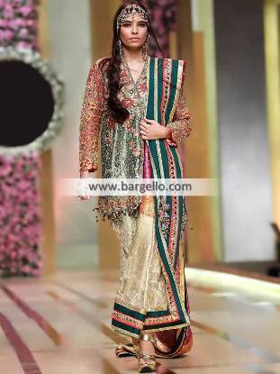 Angrakha Style Trouser Suit Birmingham UK Wedding Guest Dresses Pakistan