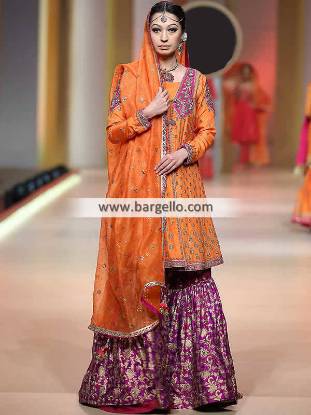 Pakistani Wedding Dresses Yasmin Zaman Bridal Gharara Dresses for Special Event