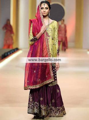 Designer Angrakha Dresses Kingston UK Special Occasion Dresses Pakistan Overlap Style