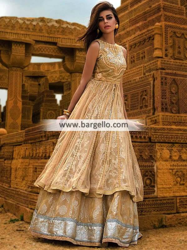 Golden colour hotsell anarkali suit