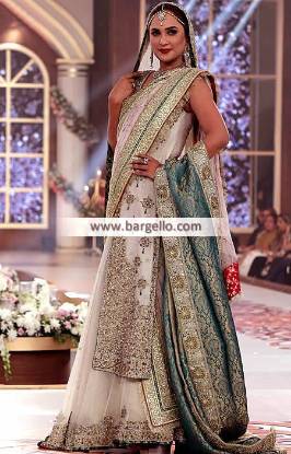 Off-White Bridal Lehenga Dresses Manchester UK