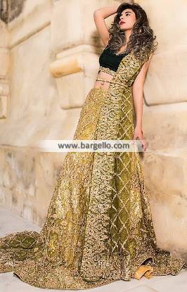 Lovely Bridal Lehenga Dresses Jersey City New Jersey NJ USA Saira Rizwan Royal Velour Couture 2016