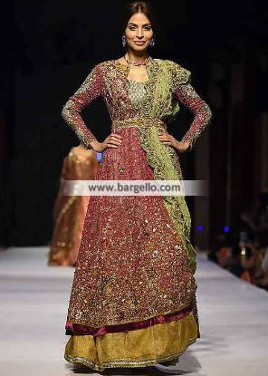 Pakistani Designer Bridal Lehenga Oslo Norway Engagement Bridal Lehenga for Newlyweds