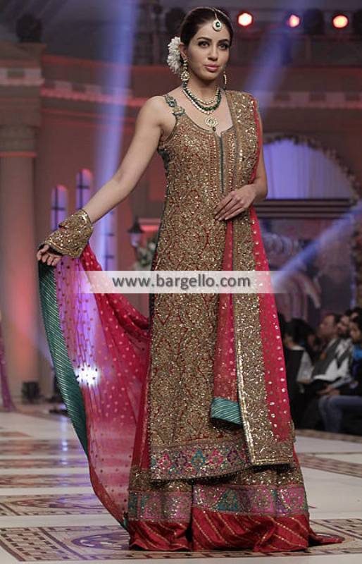 Latest Bridal Sharara Suit Traditional Bridal Dress Pakistani – Nameera by  Farooq