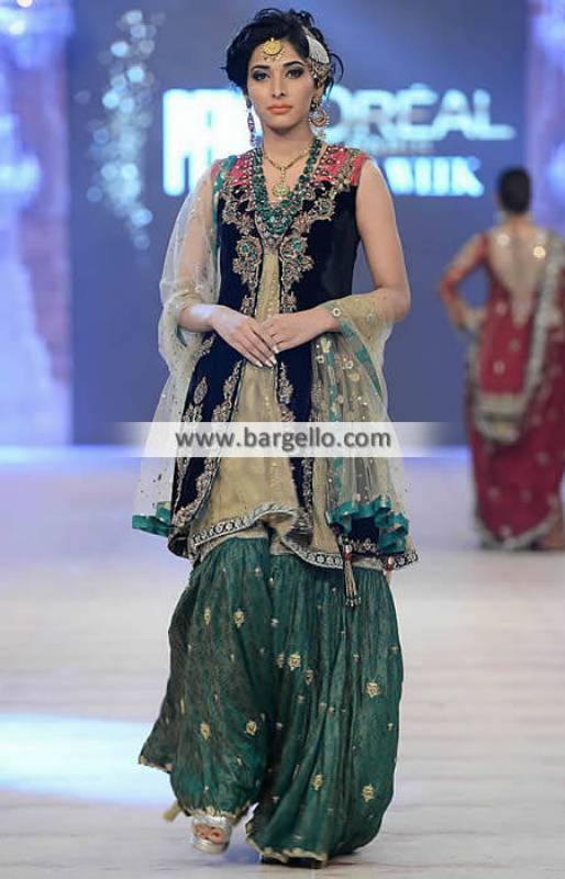 Pakistani Bridal Mehndi Dresses by Zainab Chottani