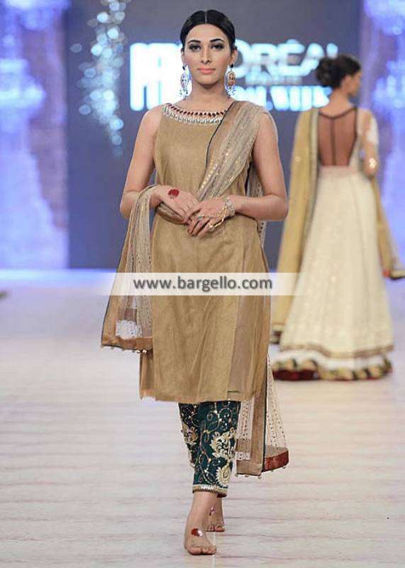 Impressive Party Dress Asifa Nabeel Wedding Dresses Pakistan PFDC Collection 2014