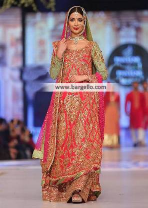 Traditional Bridal Lehenga Ann Arbor Michigan USA Nomi Ansari Bridal Lehenga Collection PBCW 2014