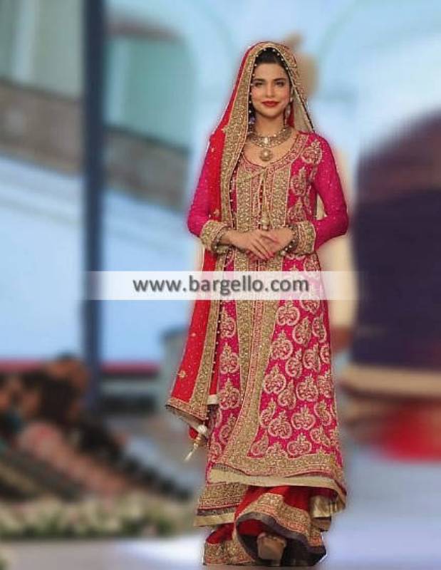 Pakistani Beige Bridal Sharara Suit Dabka Work INS1536 – ShreeFashionWear