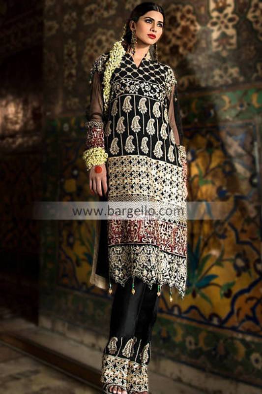 Black walima clearance dresses