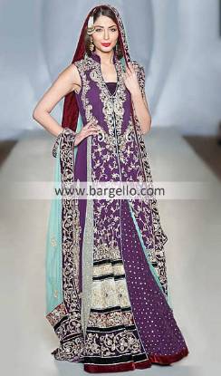 Renowned Designer Maria B Amazing Bridal Lehengas at Pakistan Fashion Week London UK