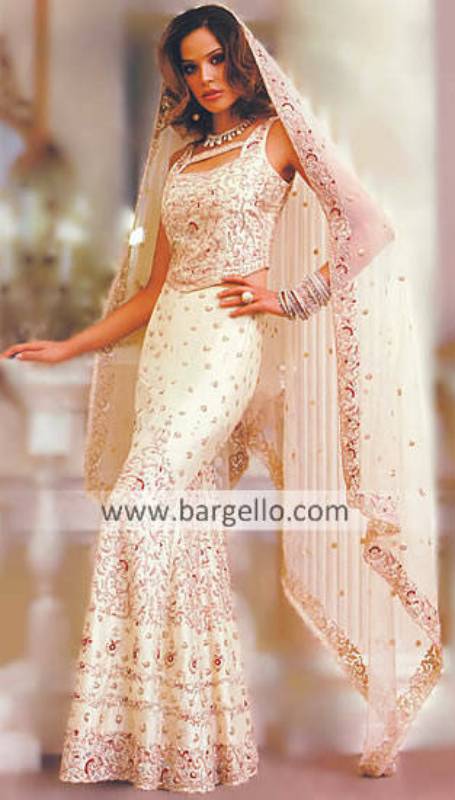 Cream Goose Wedding Dresses, Modern Desi Bride Wedding Dresses Retail Store Online