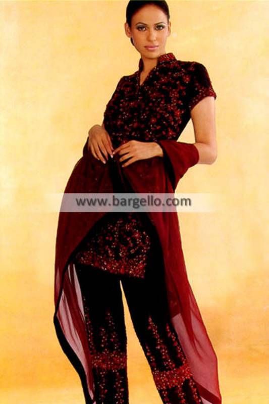 Dark Firebrick Zinnia Pakistani Indian Salwar Suit