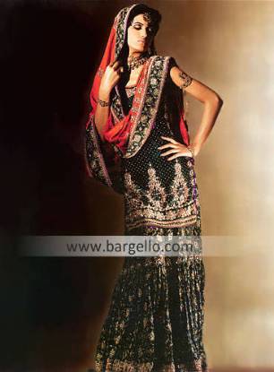 - Pakistani Designer Gharara, Wedding Dress