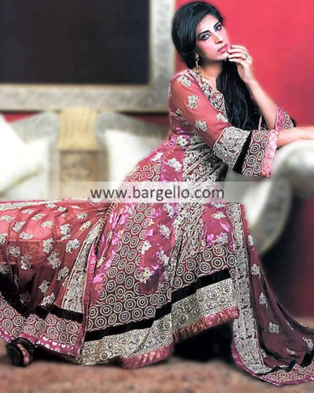 Stylish Collection of Wedding Anarkali Frock Suits By Pakistani Designers Boston Massachusetts