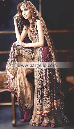Beautiful Stylish Indian Chiffon Sharara Designs and Bridal Outfits Dallas Texas