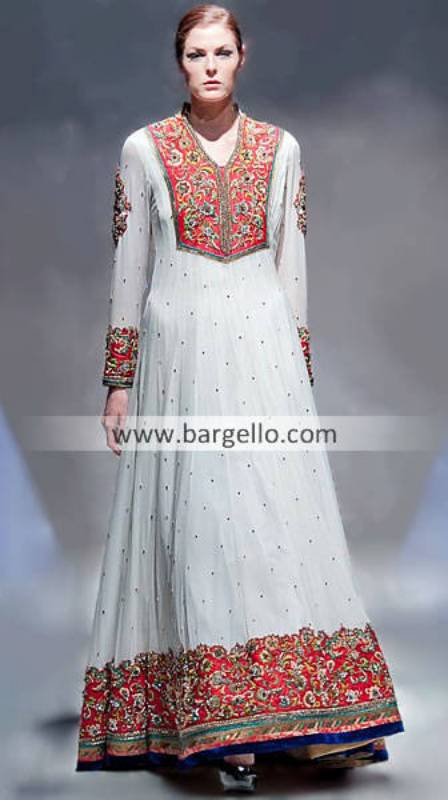 Latest Anarkali Pishwas Embroidered Dresses For Parties Newbury Street Boston Massachusetts