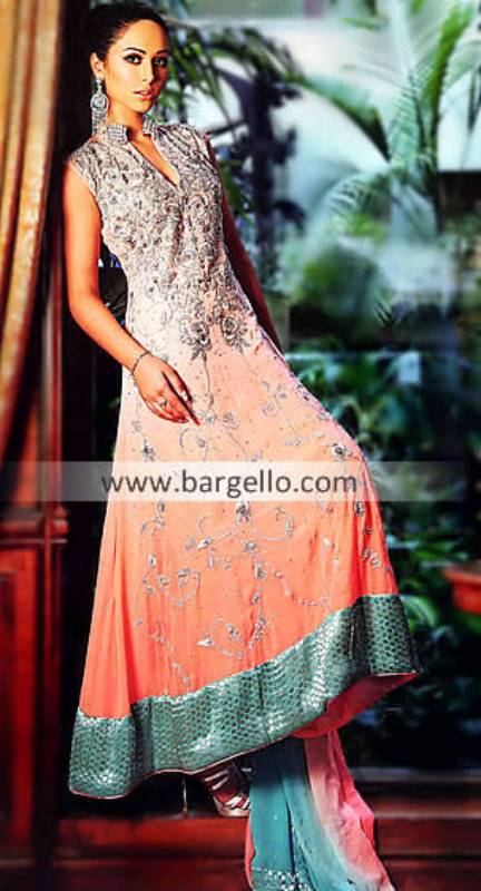 Latest Anarkali Dresses UK Soho Road, Latest Color Combination of Anarkali Pishwas Green Street UK