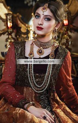 Gold Plated Bridal Choker Jewellery Set Stockholm Sweden Pakistani Imitation Bridal Set