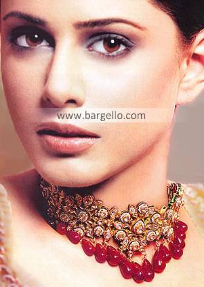 Jewellery Designs, Bridal Jewellery Designs, Pakistani & Indian Jewellery Gold Plated Diamond Like