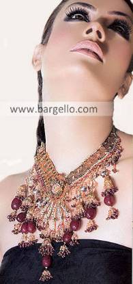 Jewellery Designs, Bridal Jewellery Designs, Pakistani & Indian Jewellery Gold Plated Diamond Like