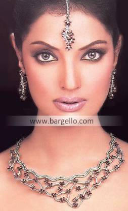 Jewellery Designs, Bridal Jewellery Designs, Pakistani & Indian Jewellery Gold Plated Diamond Like