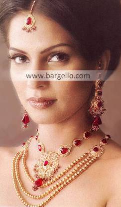 Jewellery Designs, Bridal Jewellery Designs, Pakistani & Indian Jewellery Gold Plated Diamond Like