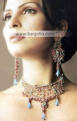 Jewellery Designs, Bridal Jewellery Designs, Pakistani & Indian Jewellery Gold Plated Diamond Like