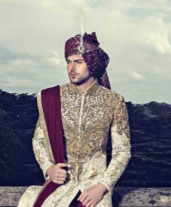 Beautiful Banarasi Jamawar Wedding Turban for Mens Atlanta Georgia GA Mens Collection