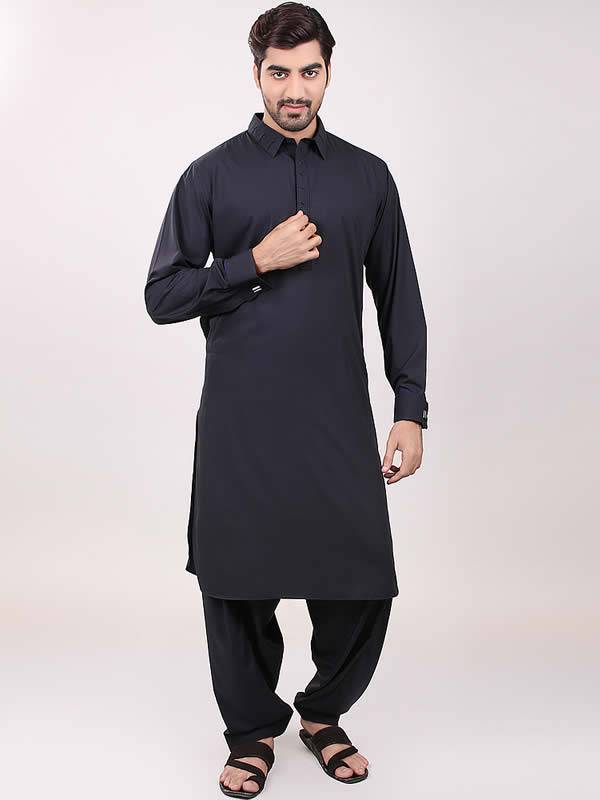 Black kurta shalwar 2025 design for man