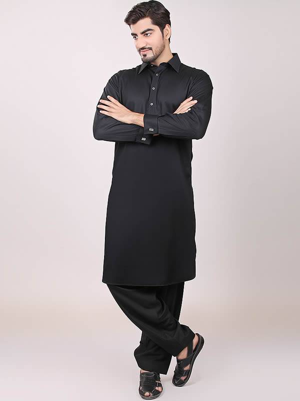 Plain black outlet shalwar kameez