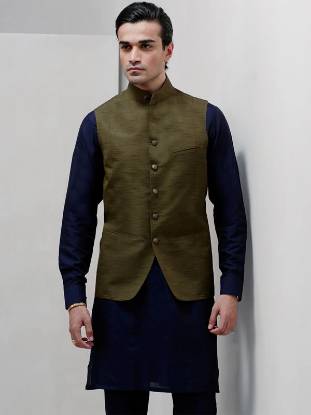 Raw Silk Waistcoats Delta British Columbia Canada Waistcoat with Shalwar Kameez