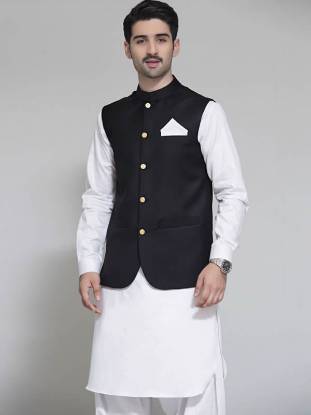 Black Waistcoat for PC Suiting Fabric Jeddah Saudi Arabia Mens-Waistcoat