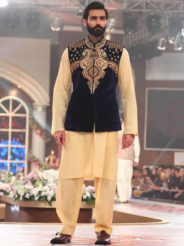 Pakistani mens wedding on sale waistcoats