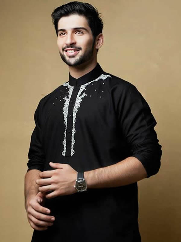 Black Embroidered Kurta Suits for Special and Any Occasion Black ...