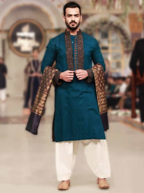 Shalwar kameez hot sale for wedding male