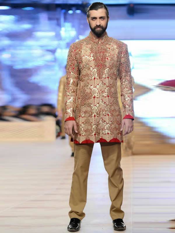 True Elegance Groom Sherwani Suit in Raw Silk Newcastle London UK HSY ...