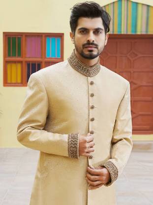 Stylish Groom Jamawar Sherwani Mens Suits Roanoke Virginia VA US Indian Sherwani