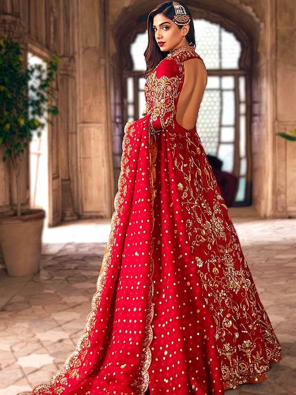 Red Bridal Dress for Barat Lillestrom Oslo Norway Indian Bridal Dress ...