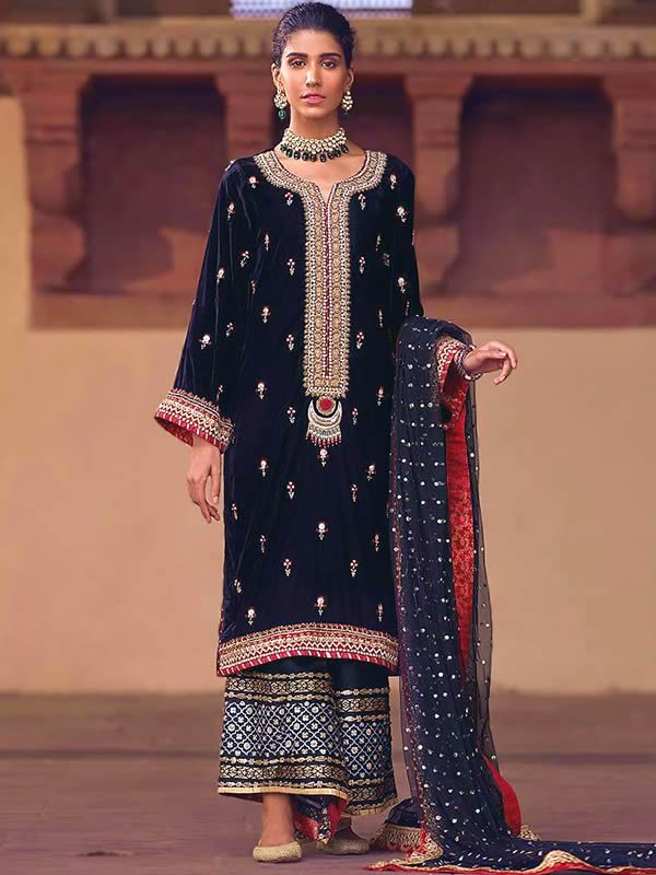 Black pakistani party sales dresses